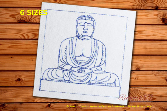 Buddhism Statue Machine Embroidery for Apparel