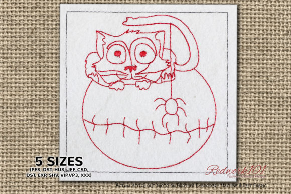 Cat with Ball: Craft Fair Embroidery Review