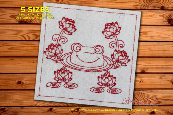Cute Frog Smiling from Water: An Embroidery Review