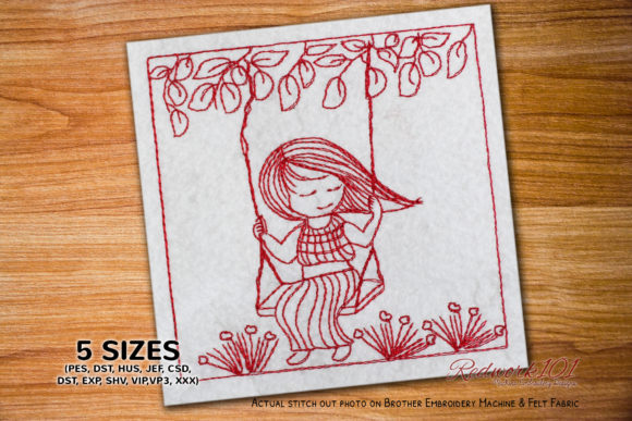 Lovely Girl Shakes on a Swing: Embroidery Review