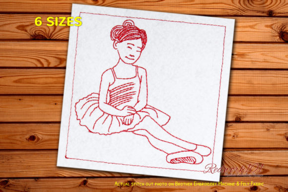 Young Beautiful Sitting Ballerina: Holiday Embroidery Review